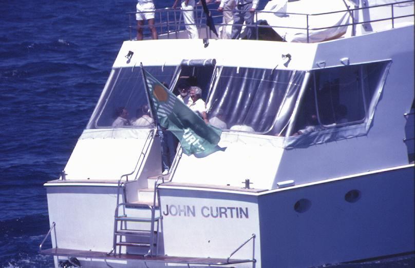 Don Watts aboard the "John Curtin"