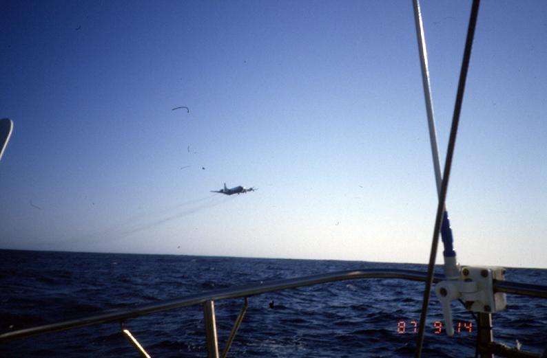 RAAF Orion overhead, 14 September 1987.