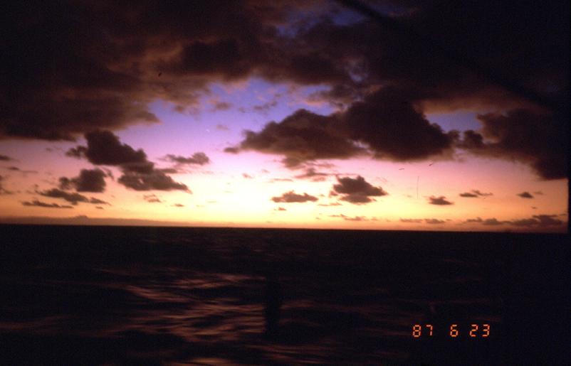 Heading South from the Equator towards Cape of Good Hope and South Atlantic, 23 June 1987.