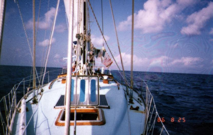 At sea, 1986.